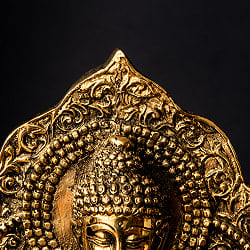 釈迦牟尼仏 坐像 光り輝くブラス製 高さ:26.5cm程度 - サブ5