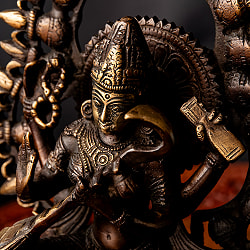 サラスヴァティ 坐像 重厚なブラス製 高さ:26.5cm程度 - サブ4