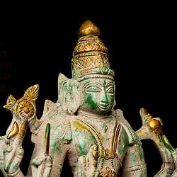 ヴィシュヌ 立像 重厚なブラス製 高さ:30.5cm程度 - サブ4