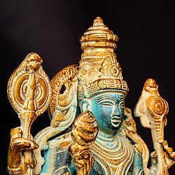 ヴィシュヌ 立像 重厚なブラス製 高さ:37cm程度 - サブ4