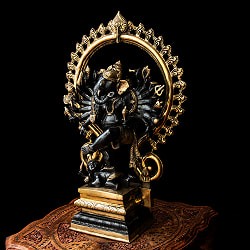 【一点もの】真鍮黒塗仕上げ 特大サイズ タンダヴ・ガネーシャ ダンシングガネーシャ 63cm - サブ3