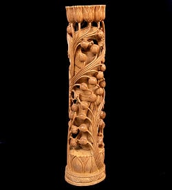 【ちょっと訳あり特価品】一木造 手作り一点もの チークウッド クリシュナ像 37cm - サブ2