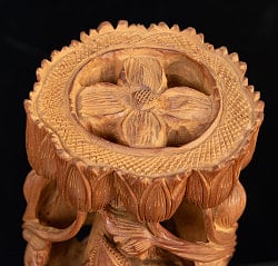 【ちょっと訳あり特価品】一木造 手作り一点もの チークウッド クリシュナ像 37cm - サブ3