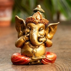 いわざるガネーシャ バリ・ヒンドゥーの神様像 レジン製 8.5cm