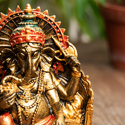 ガネーシャ像 バリ・ヒンドゥーの神様像 レジン製 14.cm - サブ5