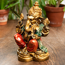 ガネーシャ像 バリ・ヒンドゥーの神様像 レジン製 16.5cm - サブ2