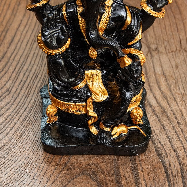 ガネーシャ像 バリ・ヒンドゥーの神様像 レジン製 14.5cm 7 - 台座部分を見てみました。