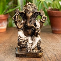 ガネーシャ像 バリ・ヒンドゥーの神様像 レジン製 14.5cm