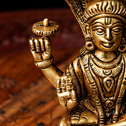 ナーガ（蛇神）に守られた ヴィシュヌ 坐像 高さ12cm - サブ3