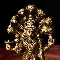 ナーガ（蛇神）に守られた ヴィシュヌ 高さ17cm - サブ2