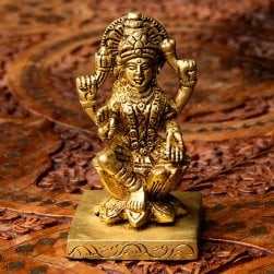 ラクシュミー坐像 高さ9.5cm(TI-RSDL-1801)