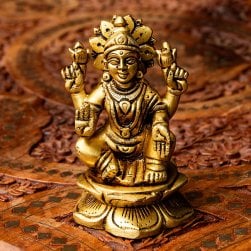 ラクシュミー坐像 高さ10cm(TI-RSDL-1803)