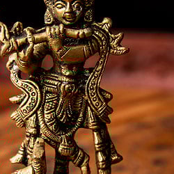 ブラス製 クリシュナ神像高さ：11cm - サブ4