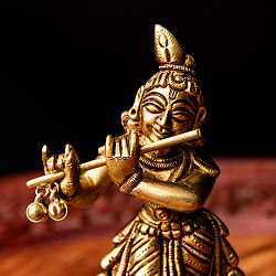 ブラス製 クリシュナ神像高さ：13cm - サブ2