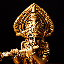 ブラス製 クリシュナ神像高さ：16cm - サブ2