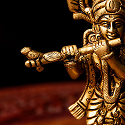 ブラス製 クリシュナ神像高さ：16cm - サブ3