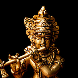 ブラス製 クリシュナ神像高さ：23.5cm - サブ2