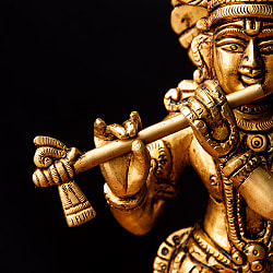 ブラス製 クリシュナ神像高さ：23.5cm - サブ3