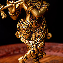 ブラス製 クリシュナ神像高さ：23.5cm - サブ4