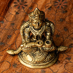 アンナプルナー 女神像（食を与える女神） 重厚なブラス製 高さ8.5cm程度 - サブ3