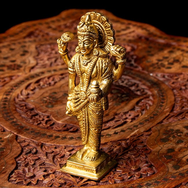 ダンワンタリ 神像 アーユルヴェーダの神様 高さ14.5cm 6 - 角度を変えてみてみました。