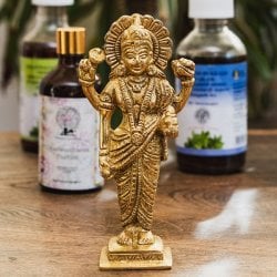 [インド品質]ダンワンタリ 神像 アーユルヴェーダの神様 高さ14.5cm