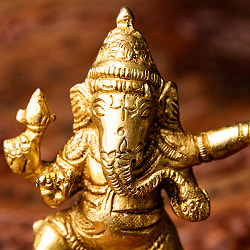 ブラス製 ダンシングガネーシャ 11cm - サブ2