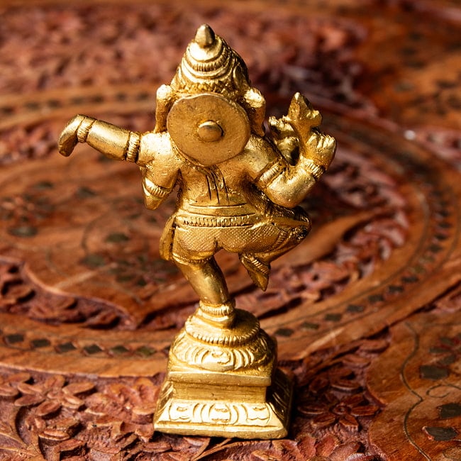 ブラス製 ダンシングガネーシャ 11cm 6 - 背面の様子です。