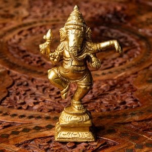 ブラス製 ダンシングガネーシャ 11cm