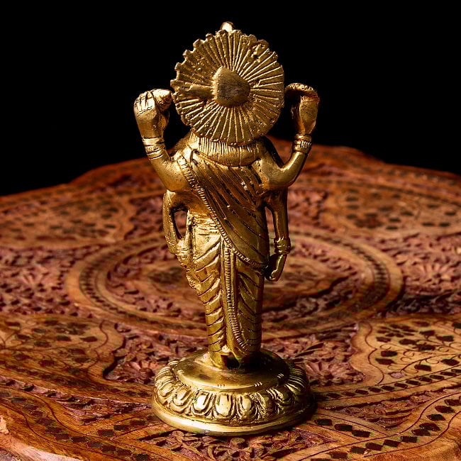 ダンワンタリ 神像 アーユルヴェーダの神様 高さ19cm 8 - 背面の様子です。