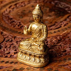 ブッダ坐像 重厚なブラス製 8.5cm - サブ5