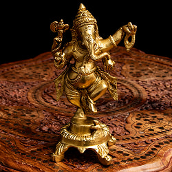 ブラス製 ダンシングガネーシャ 19cm - サブ2