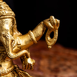 ブラス製 ダンシングガネーシャ 19cm - サブ5