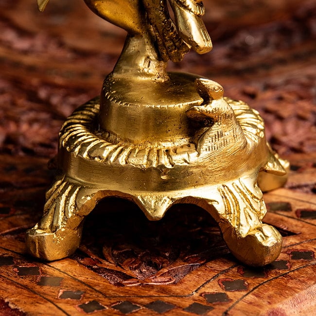 ブラス製 ダンシングガネーシャ 19cm 8 - 台座部分です
