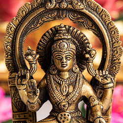 ブラス製 ラクシュミー像(高さ:約18cm) - サブ2