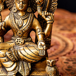 ブラス製 ラクシュミー像(高さ:約18cm) - サブ4