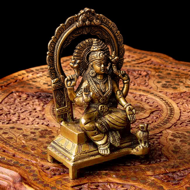 ブラス製 ラクシュミー像(高さ:約18cm) 7 - 角度ぉ変えてみてみました。