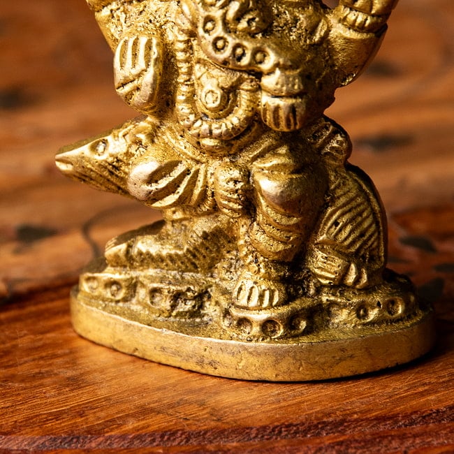 ガネーシャ 5.5cm 8 - ねずみに乗っていますね。