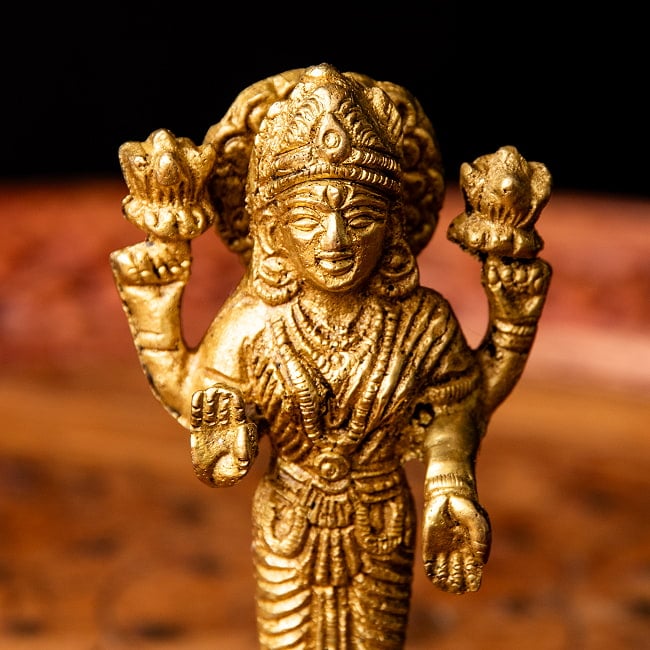 ラクシュミ 立像 10.5cm 4 - お顔を見てみました。