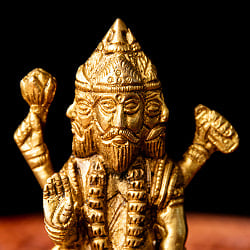 ブラフマー 立像 重厚なブラス製 高さ:14.5cm程度 - サブ4