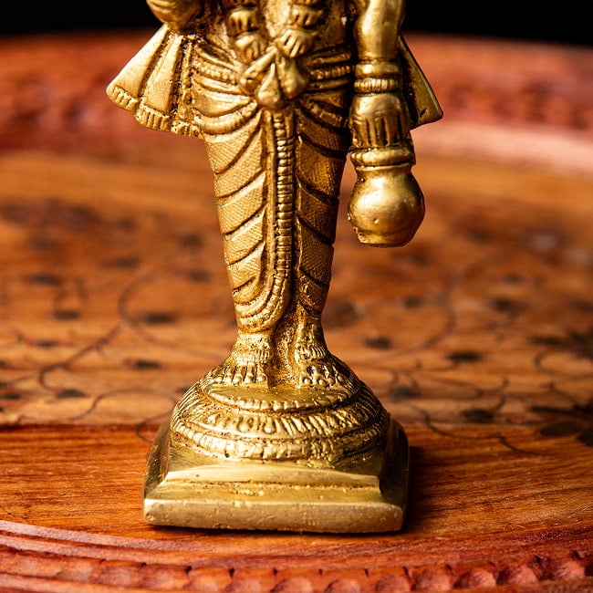 ブラフマー 立像 重厚なブラス製 高さ:14.5cm程度 7 - 台座部分です。