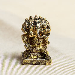 ガネーシャ五面　パンチャムキガネーシャ　坐像　Pancha mukhi Ganesh　ミニ神像 - サブ2