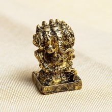 ガネーシャ五面 パンチャムキガネーシャ 坐像 Pancha mukhi Ganesh ミニ神像