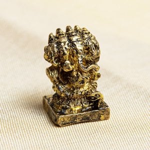 ガネーシャ五面 パンチャムキガネーシャ 坐像 Pancha mukhi Ganesh ミニ神像