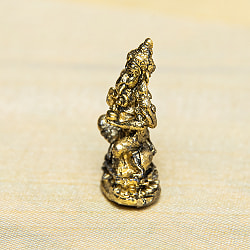 ガネーシャ　坐像　ねずみの上に座るガネーシャ　Ganesha　ミニ神像 - サブ5