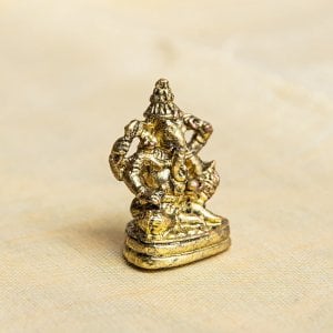 ガネーシャ 坐像 ゆったり座るガネーシャ Ganesha ミニ神像