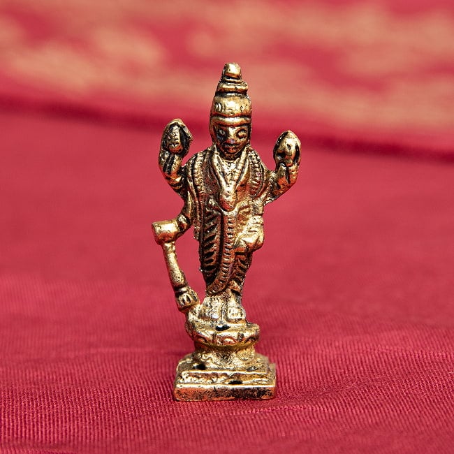 ヴィシュヌ　立像　Vishnu　ミニ神像 2 - 正面から見てみました。