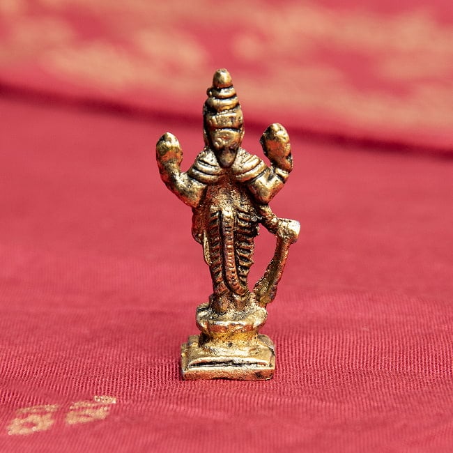 ヴィシュヌ　立像　Vishnu　ミニ神像 4 - 像背面の様子