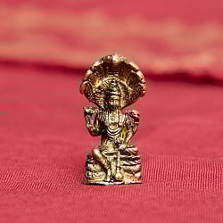 ヴィシュヌ　坐像　ナーガの台座　Vishnu with naga　ミニ神像 - サブ2