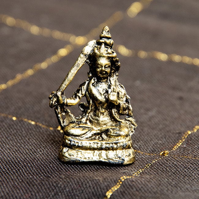 文殊菩薩　マンジュシュリー　仏像　Manjushri　ミニ神像 2 - 正面から見てみました。